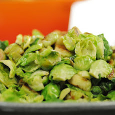 Apple-Blistered Brussels Sprouts