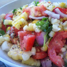 Sweet Corn & Tomato Salad With Fresh Cilantro
