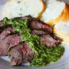 Grilled Steak Sandwiches with Chimichurri and Bell Peppers