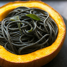 Squid Ink Pasta with Pumpkin, Sage and Browned Butter