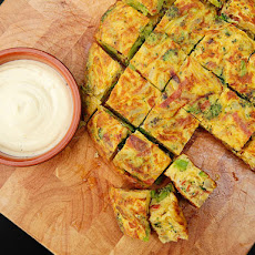 Spanish Tortilla with Broccoli, Chorizo, and Onion