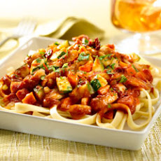 Chile Ancho-braised Chicken & Pasta
