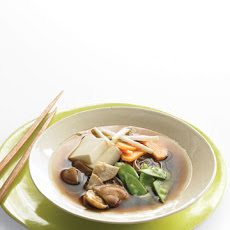 Asian Noodle Soup with Winter Vegetables and Tofu
