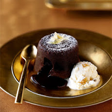 Winter-Spiced Molten Chocolate Cakes with Rum-Ginger Ice Cream
