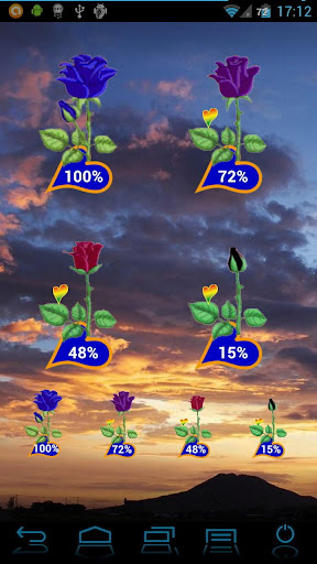 Rose Battery Widget Flower