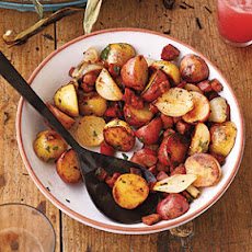 New Potatoes with Onions and Spicy Sausage