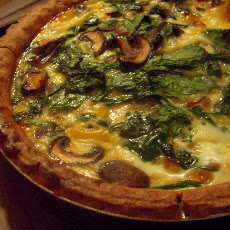 Spinach, Mushroom, And Mozzarella Quiche