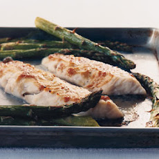 Miso-Glazed Sea Bass with Asparagus