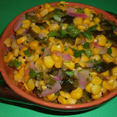 Corn and Fire-Roasted Poblano Salad With Cilantro
