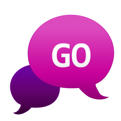 GO SMS - Bubble Purple LOGO-APP點子