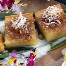 Custard Cake with Caramelized Pineapple