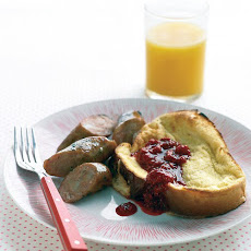 Baked French Toast with Raspberry Sauce