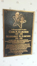 Carl Karcher Dedication Plaque 
