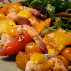 Grilled Shrimp Kebobs with Mango Lime Sauce
