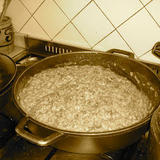 Spring Asparagus Risotto with Shrimp and Lemon Shallot Butter