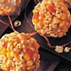 Candy Corn Popcorn Balls