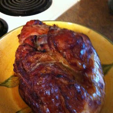 Bone-In Ham on the Barbecue With Honey-Butter Glaze