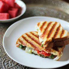 South African Cheese, Grilled Onion & Tomato Panini (Braaibroodjie)