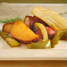 Garlic-Roasted Potatoes and Fennel