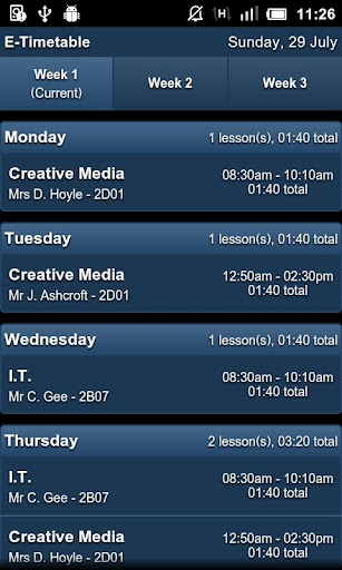 【免費生產應用App】E-Timetable-APP點子