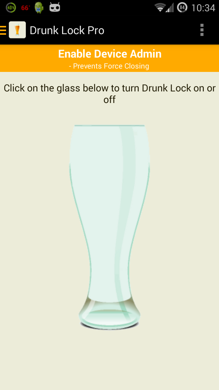 Android application Drunk Lock Pro screenshort