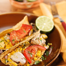 Grilled-Fish Tacos with Roasted-Chile-and-Avocado Salsa