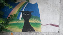 Mural Rainbow Cat
