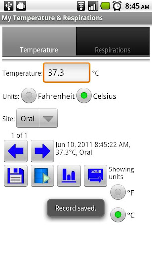 My Temperature Respirations