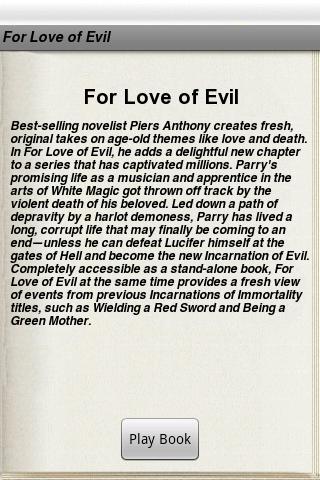 For Love of Evil