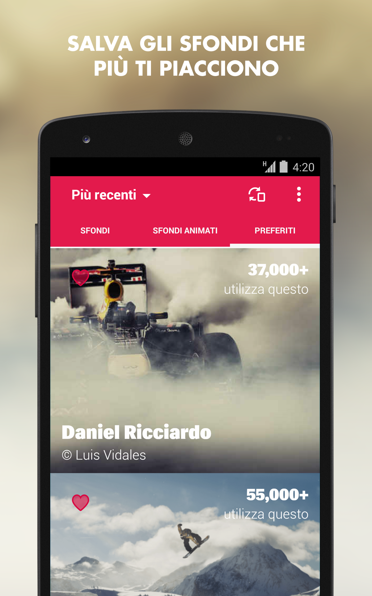 Android application Red Bull Wallpapers screenshort