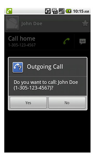 Outgoing Call Confirm Donate