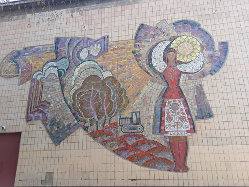 Мозаїка на стіні будинку Культури