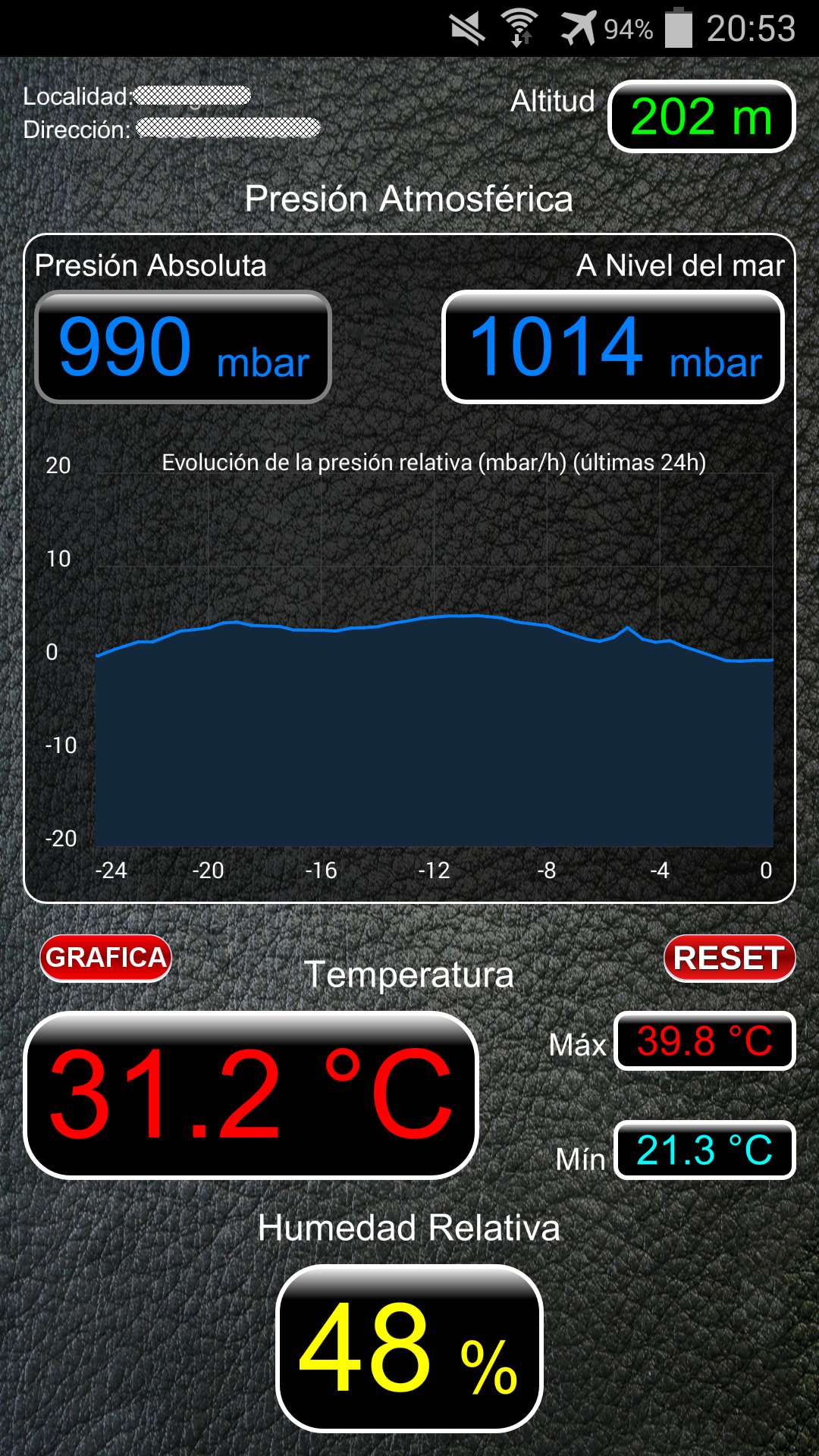 Android application MeteoStation screenshort