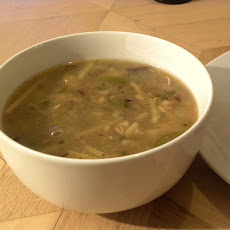 Eggplant Chicken Alphabet Soup