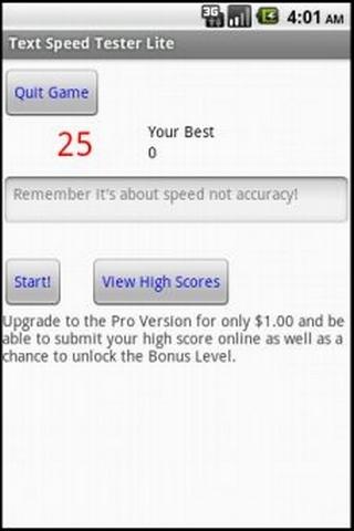 Text Speed Tester Lite
