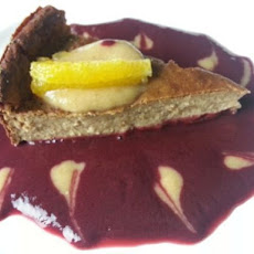 SUGAR-FREE Barley Oats Quinoa Cashew Orange Cake with Blackberry and Peach Puree