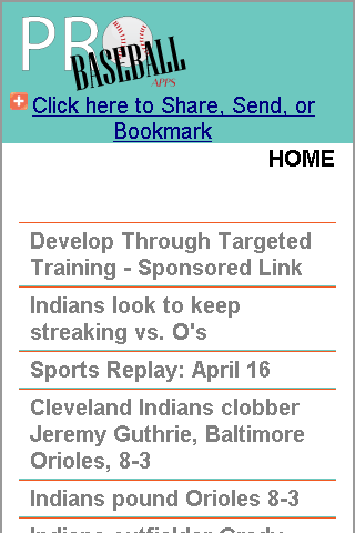 Cleaveland Baseball News