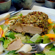 Pepita Crusted Chicken Salad With Sweet Adobo Vinaigrette