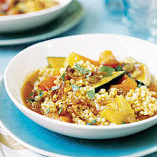 Pearl Couscous with Fall Vegetables and Caramelized Onions