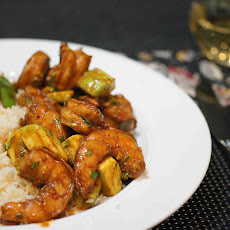 Broiled Chile & Lime Marinated Shrimp with Avocado and Cilantro