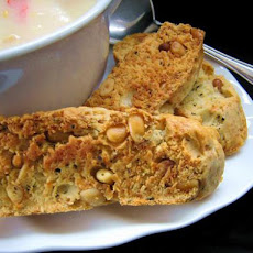 Basil Pine Nut Biscotti