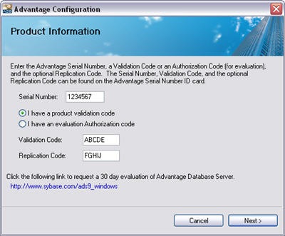 Advantage Database Server 9.0