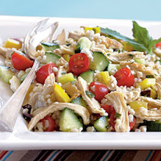 Greek Chicken and Barley Salad