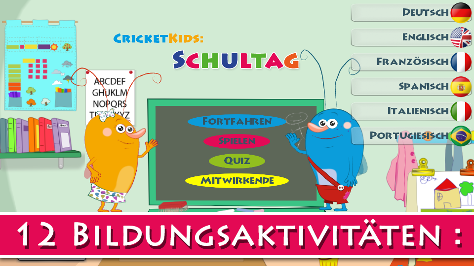 Android application Cricket Kids: School Day screenshort
