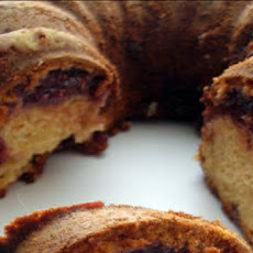 Peanut Butter Jelly Swirl Bundt Cake
