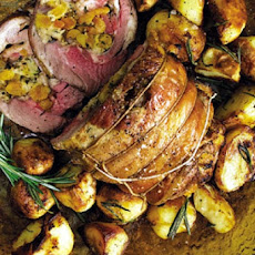 Stuffed Ham with Raisin Sauce