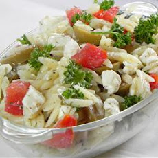Orzo and Tomato Salad with Feta Cheese