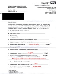 NHS Form - filled