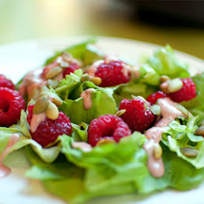 Raspberry Miso Dressing on a Summer Salad