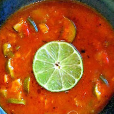Fresh Vegetable Soup with Lime